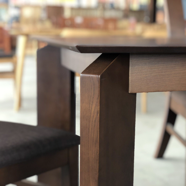 bộ bàn sáu ghế michelin gỗ tần bì màu nâu