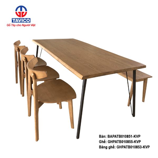 Bộ bàn 4 ghế KANADEL – gỗ tần bì màu tự nhiên - TANHATAY PRODUCTS